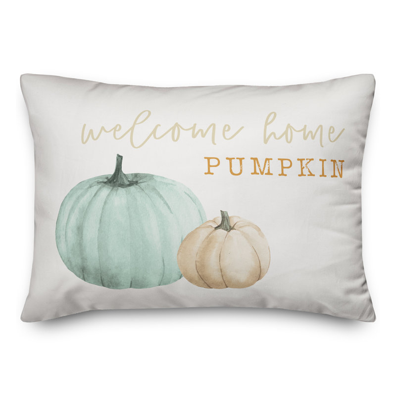  Welcome Home Pumpkin Lumbar Pillow