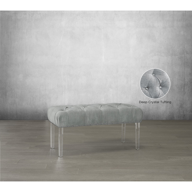 Banc en faux cuir Letendre, Frêne