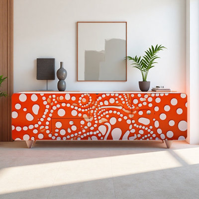 Modern, Simple and Creative Red TV Cabinet