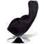 Fauteuil pivotant rétro, noir, base pivotante argentée