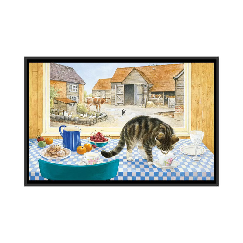 « twiglet on the table », reproduction d’impression sur toile, H 18 po x l 26 po x P 1,5 po, Toile avec cadre noir