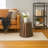 Liora Contemporary Accent Table, Handcrafted Hammered Aluminum Side Table in Bronze Finish