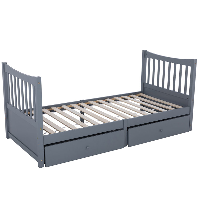Mcclendon Standard with Storage Included, Navy Blue