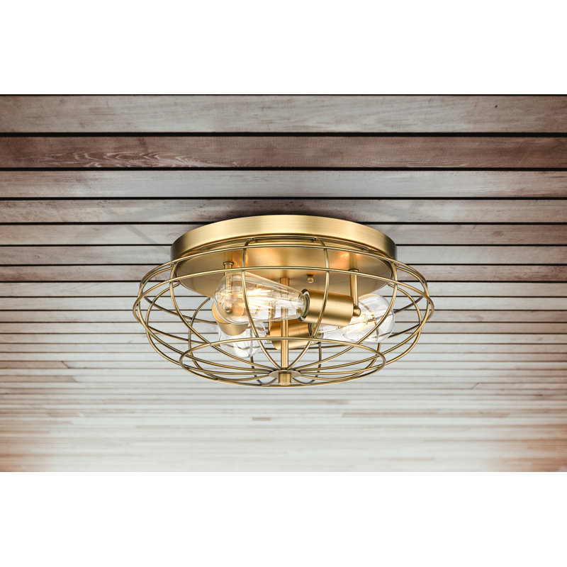 Diodora Flush Mount, No, Brushed Brass