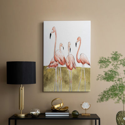 Flamingo Flock II -Gallery Wrapped Cavas