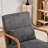 Mid-Century Modern Accent Chair with Durable Rubberwood-120886795-120886794