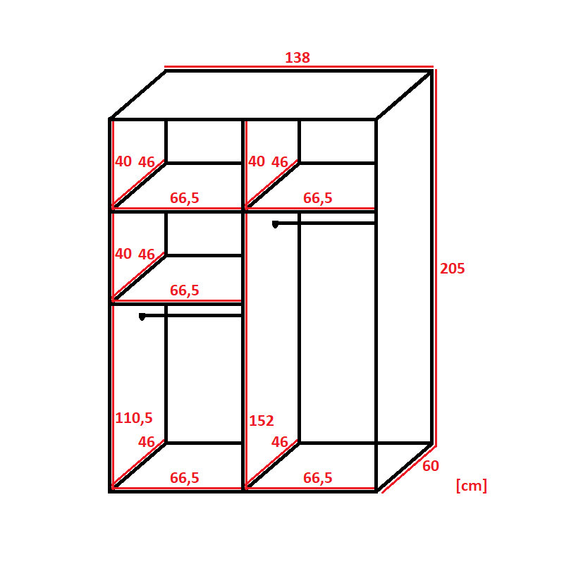 Manufactured Wood Wardrobe