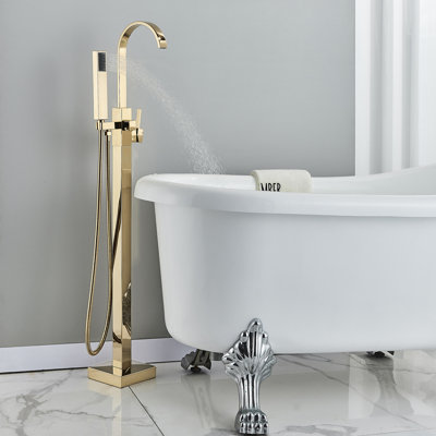 Robinet de baignoire autoportant monocommande à fixation au sol