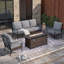 Ensemble de conversation pour patio 5 personnes avec table foyer -677181267