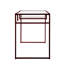 Bureau d'écriture industriel compact avec plateau en verre trempé et tablette de rangement intégrée pour les bureaux à domicile modernes