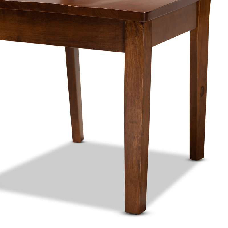 Margaret 4 - Person Four Leg Dining Set, Walnut Brown, Walnut Brown