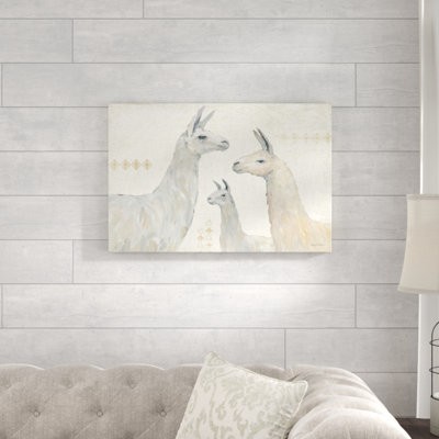 «Llama Land IV» par Avery Tillmon, reproduction d'art graphique sur toile