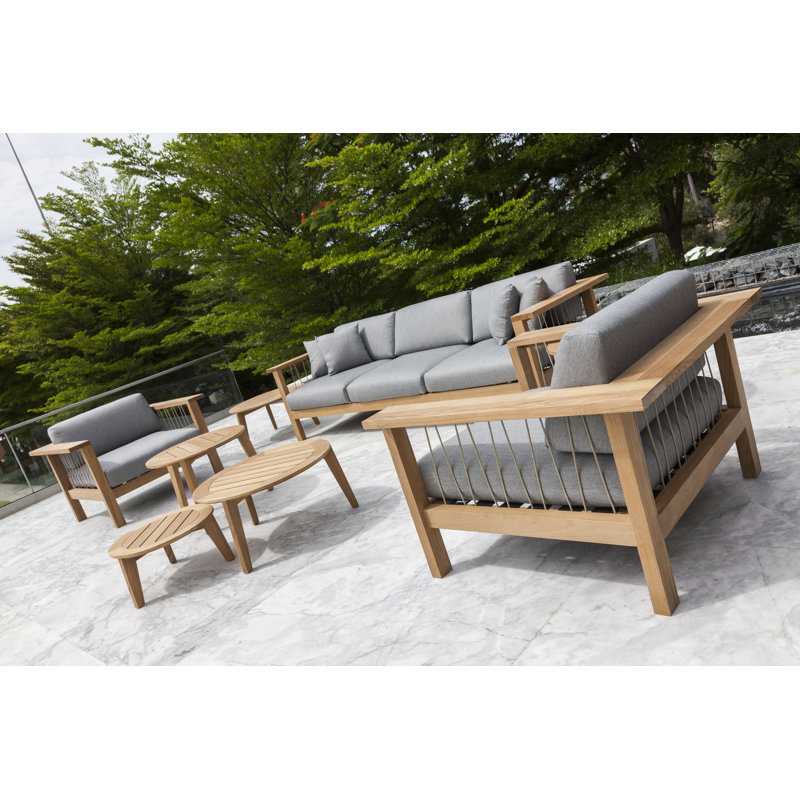 Attol Outdoor Round Teak Coffee Table, 28.75" W x 28.75" L x  14.19" H