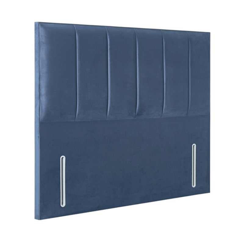 Wirksworth Upholstered Headboard, Kingsize (5'), Velvet, Plush Navy