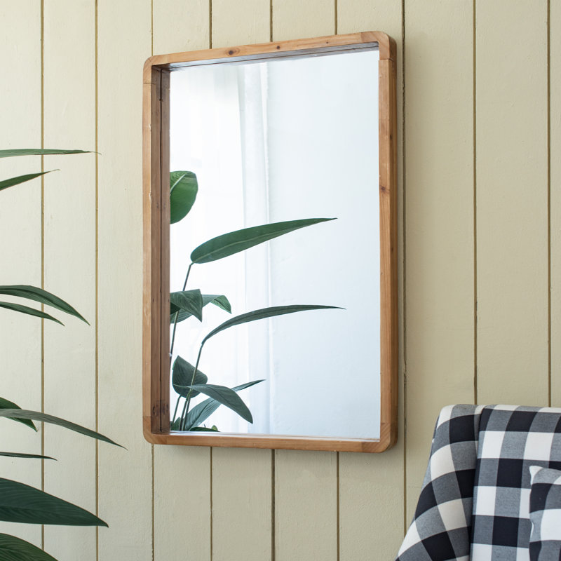Miroir rectangulaire en bois