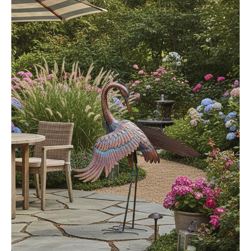 Manske Animals Weather Resistant Metal Garden Statue