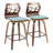 Tenessa Swivel Upholstered Counter Stool with Solid Wood Frame-89290007