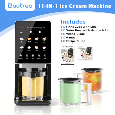 11 In 1 Ice Cream Machine, Electric Soft Serve Ice Cream Maker Machine For Home & Office, Gelato, Slushie, Italian Ice, Sorbet, Milk Shake, Frozenyogurt, Light Ice Cream, Soft Serve Ice Cream Machine