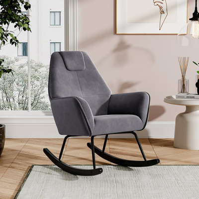 Frosted Velvet Rocking Chair