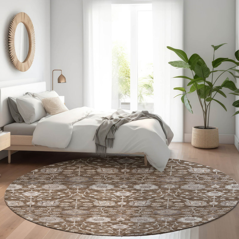 Tapis intérieur / extérieur brun Selma , 2 pi 6 po x 3 pi 10 po