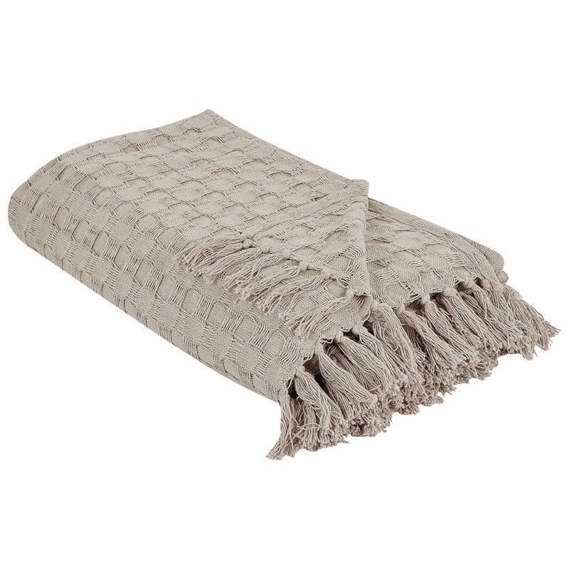 BERE Cotton No Pattern Bedspread, Taupe