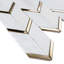Natural Bianco 1" x 2" Herringbone / Chevron Mosaic Wall Tile-67852668