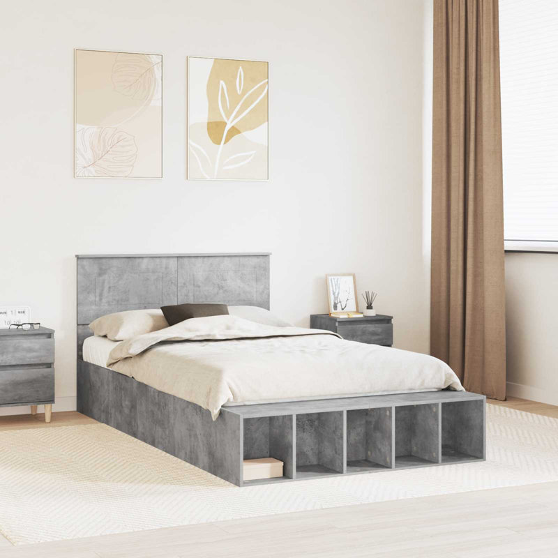 Bed, Small Double (4'), Concrete Grey
