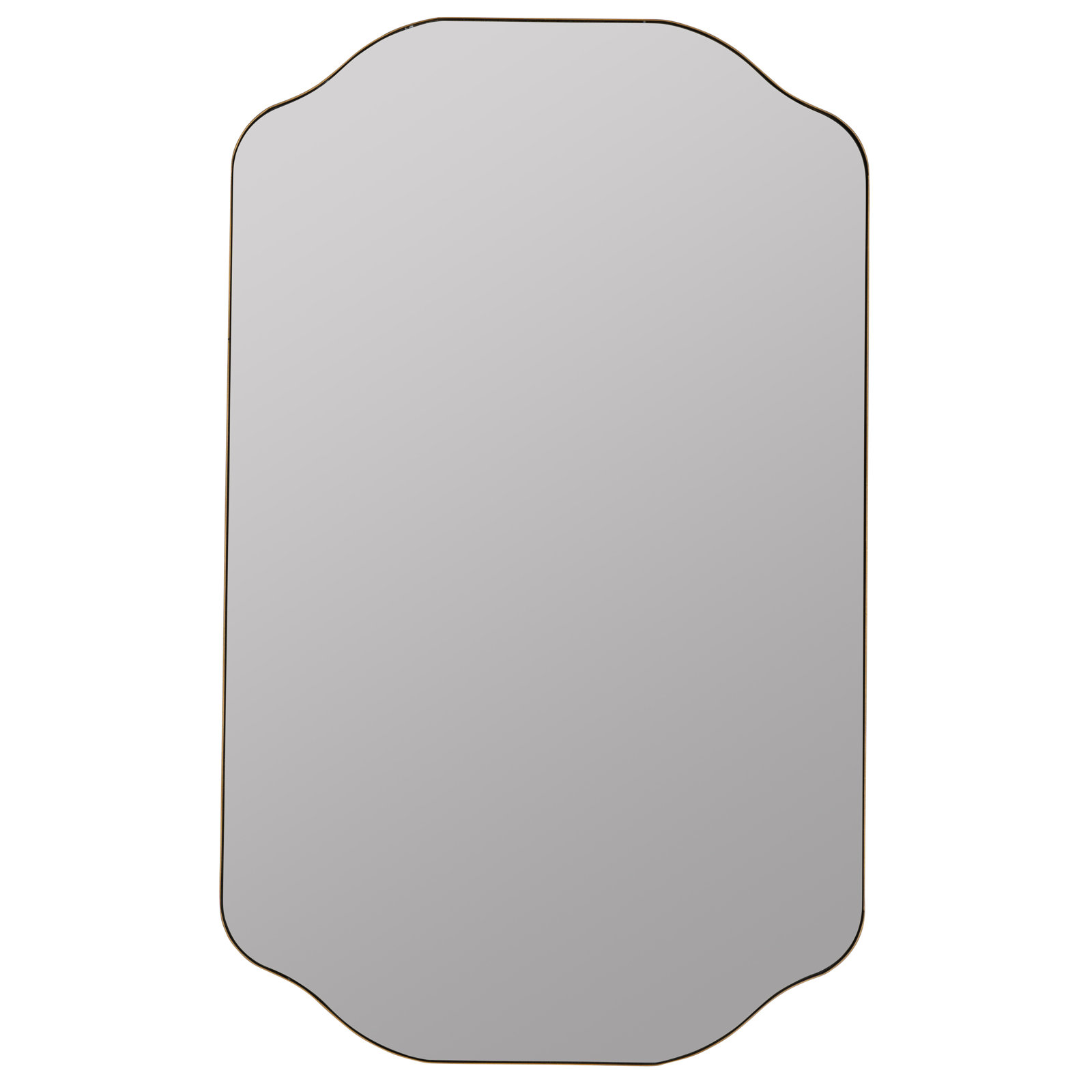 Eaton Metal Scalloped Mirror, Gold