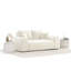 Two-seater square arms loveseat sofa-1401887435