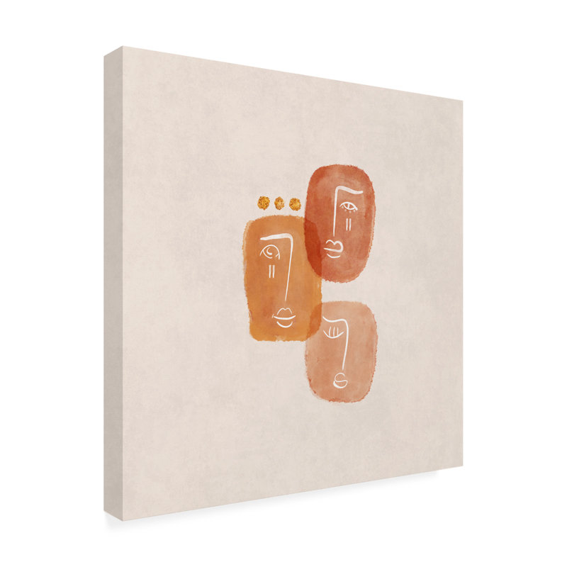 Art sur toile 3 têtes de bolognaise, bolologia, H 14 po x l 14 po