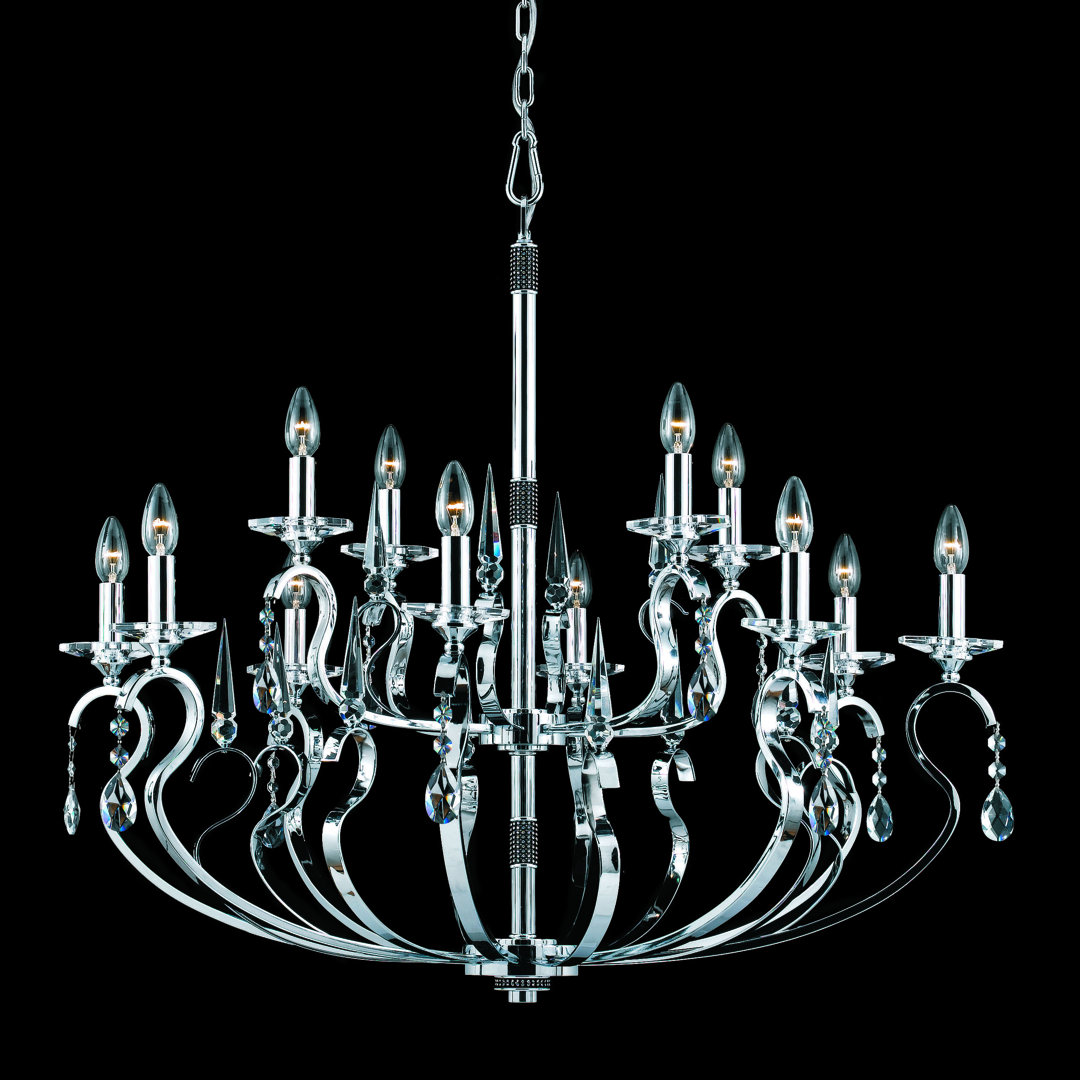12-Light Candle Style Chandelier