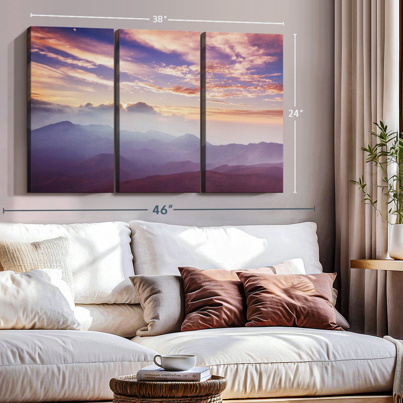 «Haleakala Misty Sunrise» sur, H 24 po x l 38 po x P 1,25 po