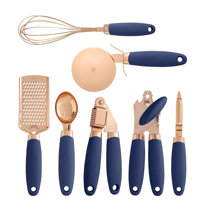 Mini Turner Tongs with Silicone Tips 8.5, Indigo Blue - Cook on Bay