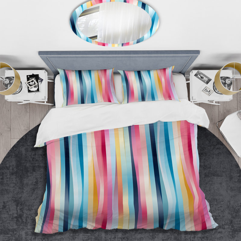 Ensemble de housse de couette Boho, Housse de couette simple + 1 taie décorative stan