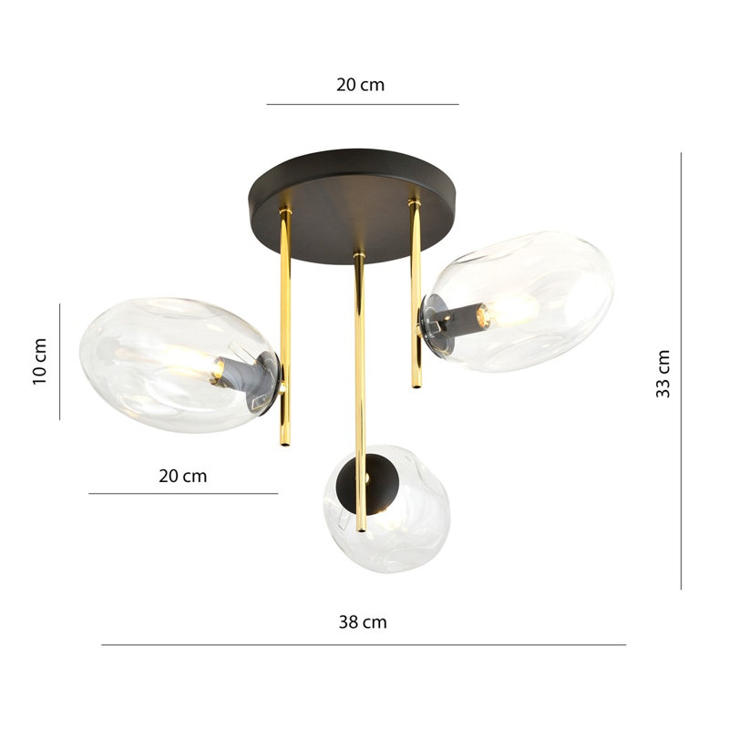 Maleya 3 - Light Novelty Chandelier, Transparent
