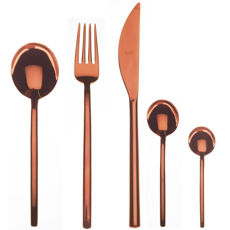 Ensemble de couverts raison avec cuillères Moka - 30 pièces - Bronze, Bronze