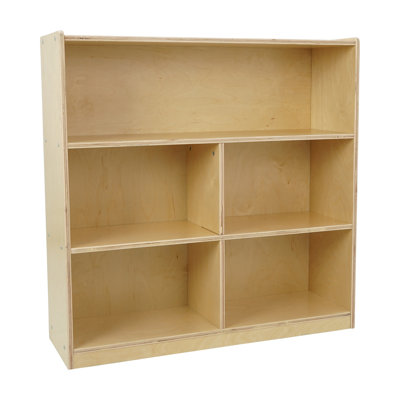 Birch 5-Compartment Divided Deluxe Book Case, 36" Height
