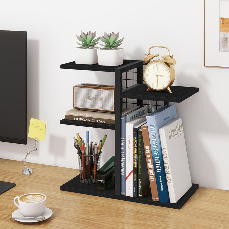 Desktop Bookshelf, Black