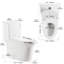 Toilette monobloc 1,1 / 1,6 GPF allongée à hauteur de confort très grande, certifiée CUPC, certifiée WaterSense, céramique, couleur blanche, siège à fermeture en douceur