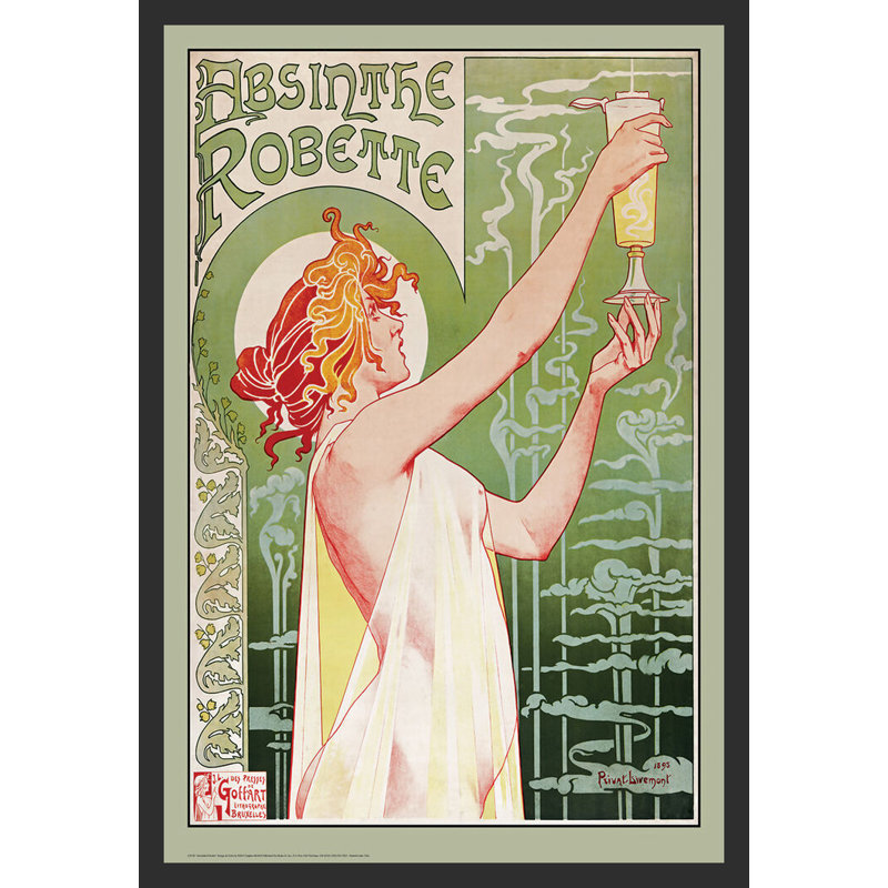 Absinthe Robette, reproduction d'art rétro encadrée sur papier