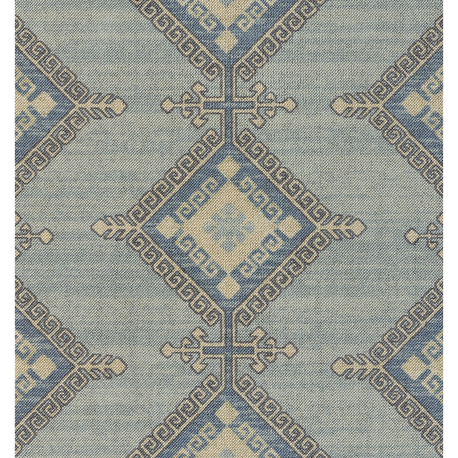 Aldona Blue Brown Oriental Rug, Rectangle 6'6" x 9'