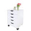 Armoire à 5 tiroirs FixtureDisplays® 17 x 15 x 25 po, table de chevet blanche, tiroir coulissant, mobilité facile sur les draps 10200