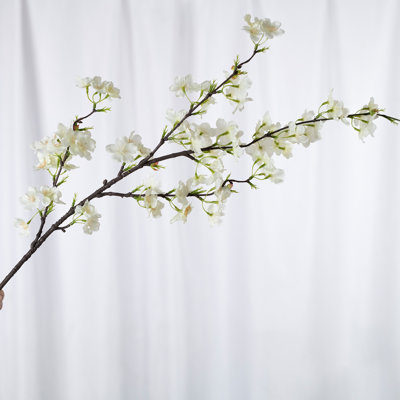 Creamy white Decorative Artificial Cherry Blossom(Pack of 1 Branch)