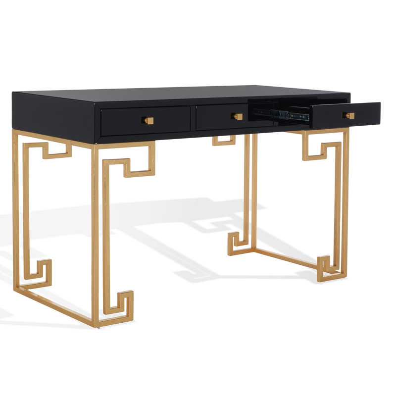 Hamlig Writing Desk, Black Lacquer