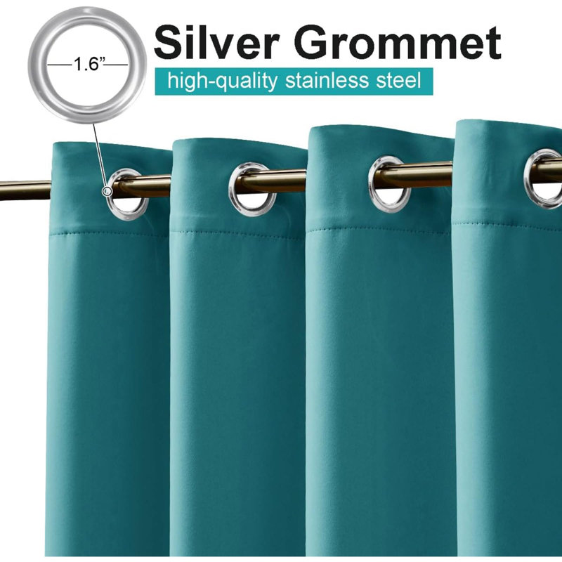 Outdoor Curtains Windproof Weatherproof Porch Curtains Premium Thick Outdoor Privacy Grommet Top Panels For Patio Gazebo And Pergola 1 Panel