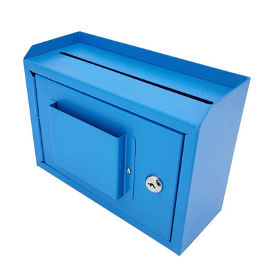 9.85 x 7.2 x 4.5", Multipurpose, Metal Donation Box, Cash and Mail Box, Suggestion Box