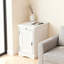 Table d'appoint multifonctionnelle avec station de charge intégrée, rangement caché, sous-verres coulissants et conception rabattable pour le salon, la chambre à coucher ou le bureau