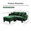 Canapé modulaire avec repose-pieds Emerald Green Boucle-129098713