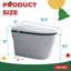 Toilette intelligente de luxe avec siège de bidet, ouverture / fermeture automatique, capteur de pied, siège chauffant et rinçage à l'eau chaude