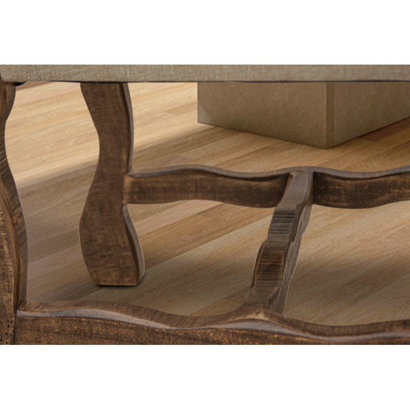 Chaise de salle à manger rembourrée en mélange de polyester capitonné Cuthburt